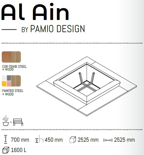 AL AIN 2 Suoliukas Vazonas
